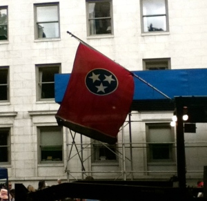 Fun to see the Tennessee flag flying proudly in NYC. 