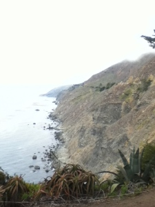 View of the cliffs near Big Sur