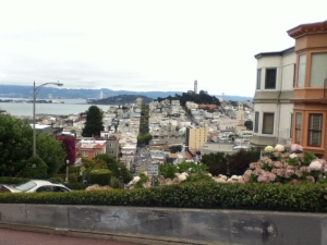 View from the top of Lombard Street 