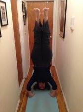 I have titled this photo: "Headstand in the Hallway." :)