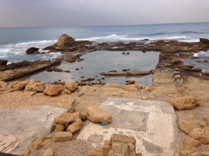 Herod the Great's swimming pool (and the Mediterranean Sea)