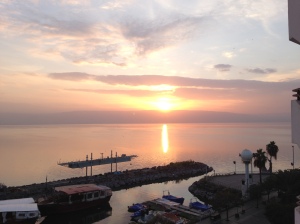 Sunrise over the Sea of Galilee, at Tiberias