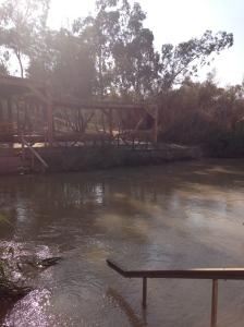The Jordan River - and that's actually Jordan on the other side!