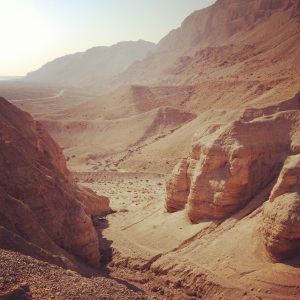 At Qumran, where the Dead Sea Scrolls were discovered