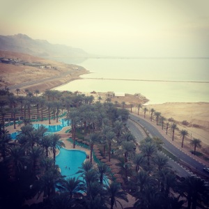 View from our hotel room at the Dead Sea