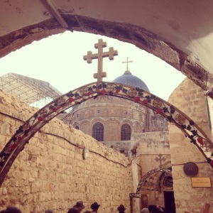 Heading to the Church of the Holy Sepulchre in Jerusalem