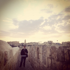 Justin on the ramparts.
