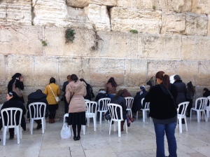 The Western Wall in Jerusalem - with my prayer tucked in between the stones.