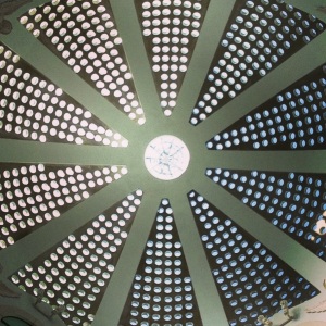 The cool dome inside the chapel at Shepherd's Field in Bethlehem.
